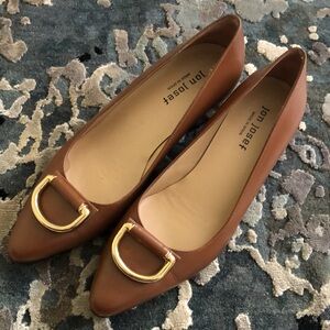 Jon Josef made in Spain shoes small heel trotters Brown leather size 9 like New